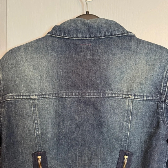 VTG Miss Sixty Denim Jean Jacket Sz Small Y2K Cropped Zipper Italy 90s Archive - Picture 8 of 13